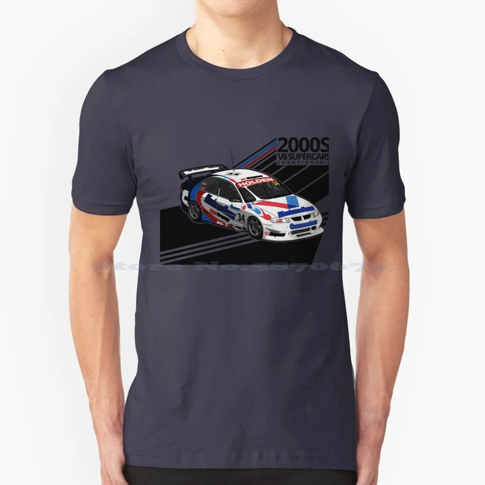 Holden Commodore Vt-V8 Supercars Racing. T Shirt 100% Cotton Tee Holden Commodore V8 Supercar Championship Bathurst 5000 Ls