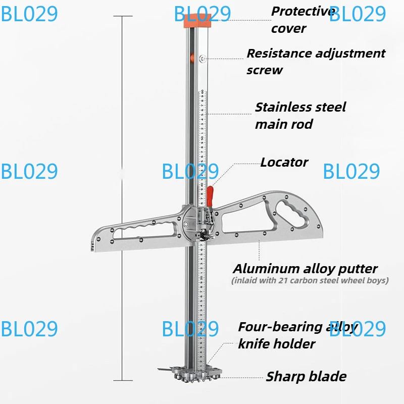 25 Wheel Gypsum Board Cutting Machine Aluminum Alloy High-precision Cutting Tool Professional Carpentry Tools Pushed Hand Tool