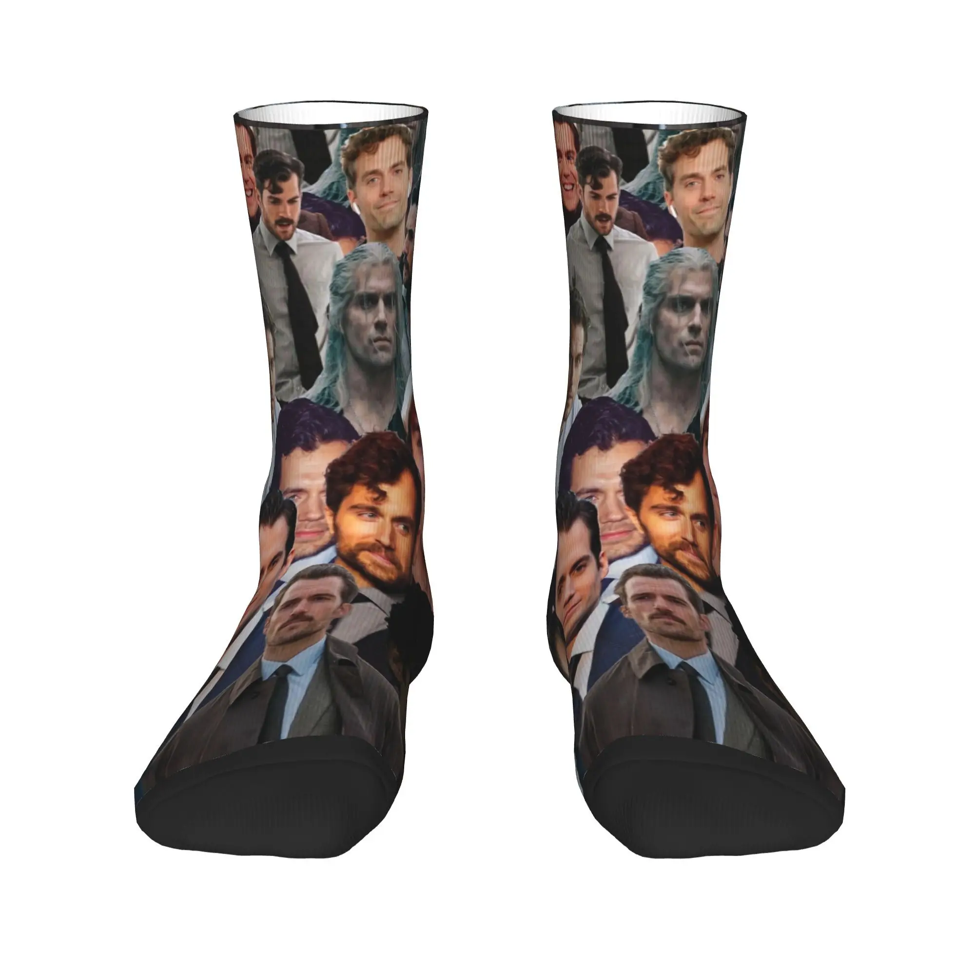 Unisex Henry Cavill Photo Collage  Socks Breathable Trendy  Crew Socks Birthday Present