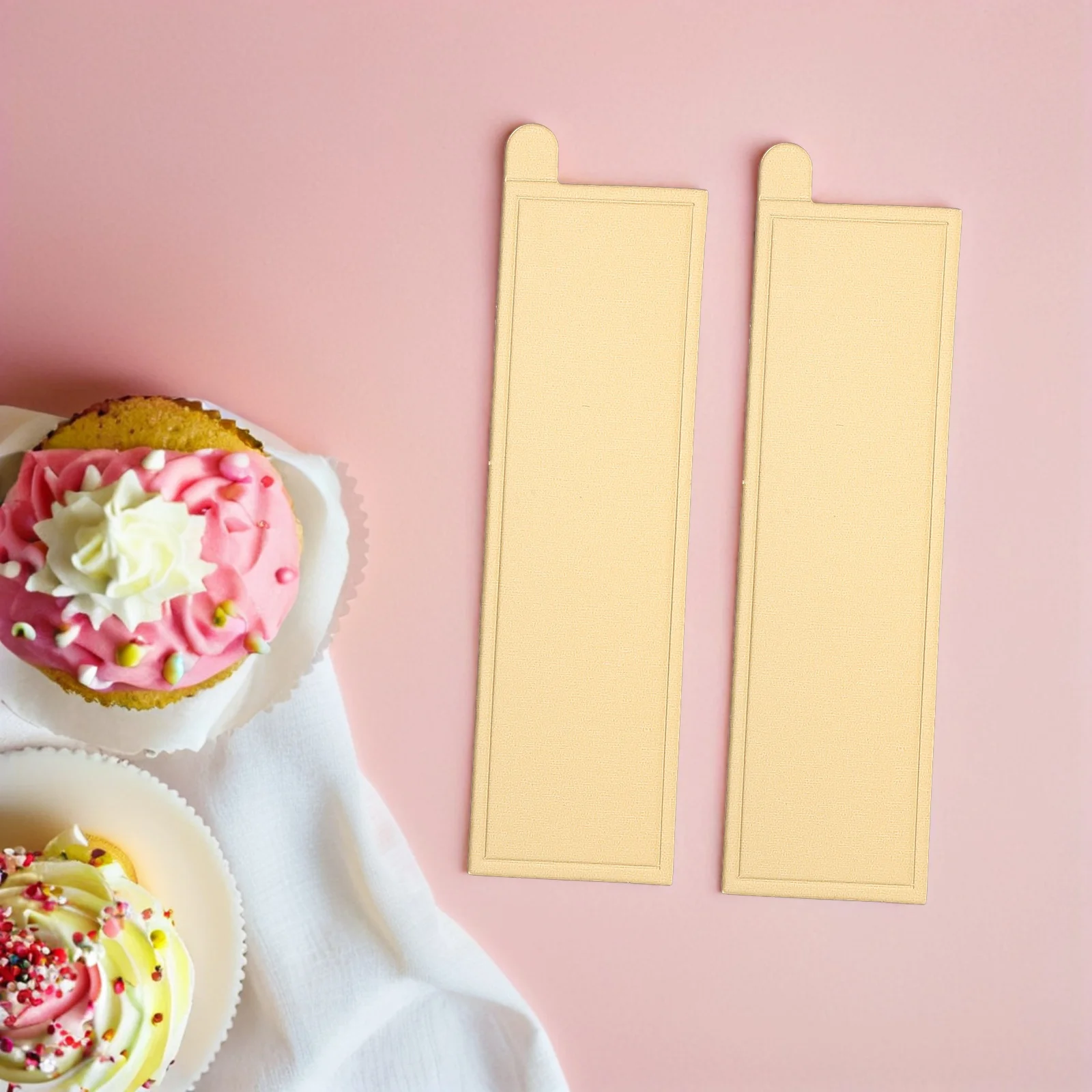 200Pcs Mini Rectangular Cake Board Cardboard Golden Base Dessert Pastry Display Tray Mousse Cake Pizza Plate Dessert Board