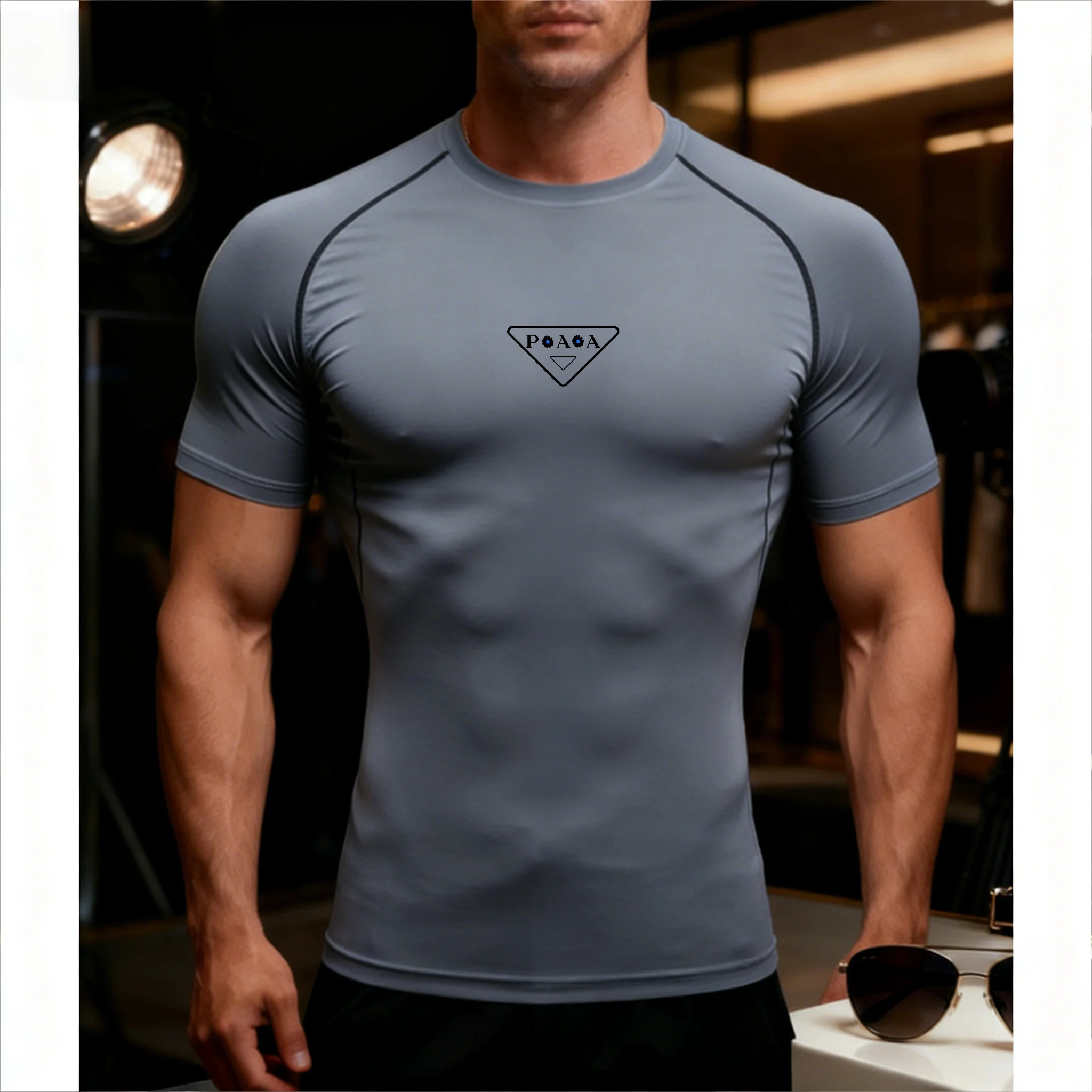 

Мужская футболка для бега, спортивные компрессионные мужские компрессионные топы для фитнеса, быстросохнущая футболка для тренировок в тренажерном зале, спортивные рубашки для бега, Джерси