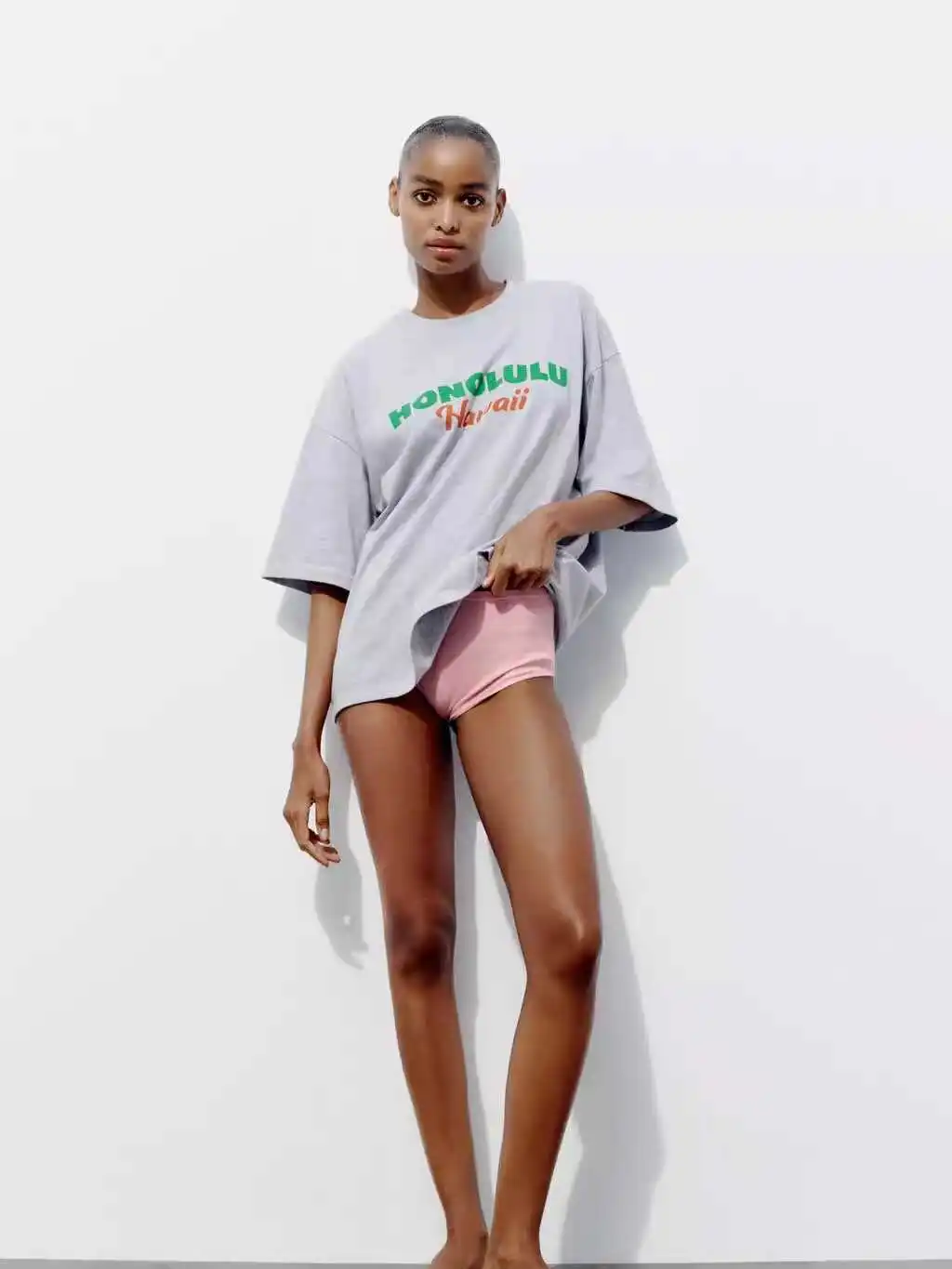 Waed Vintage round Ne ort Sve T-irt Street Sle Loose Fit Cotton Summer New Arrival Women's Faion 0085834 803