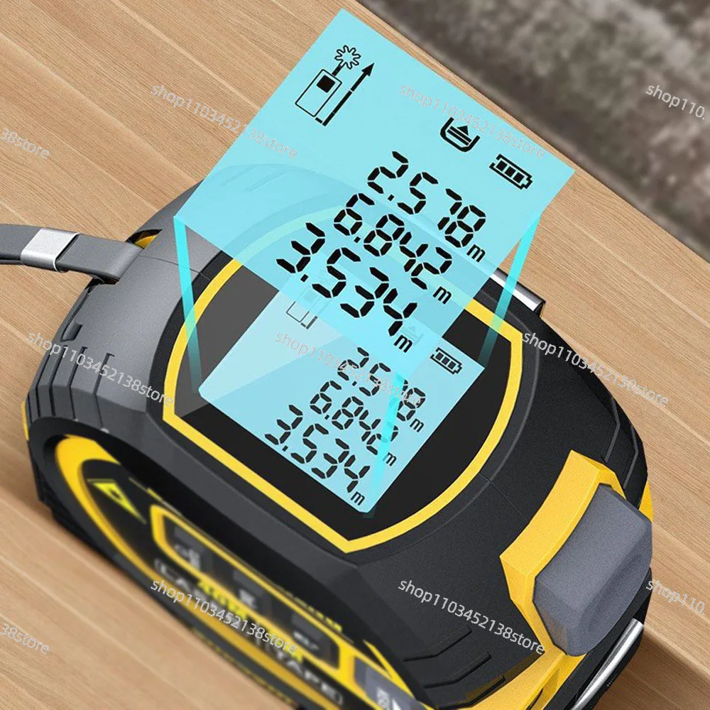 Smart Tape Measuring Bluetooth Distance Meter Room Measuring Tool 5m Tape Measuring 40m/60/80/100 M Crosshairs