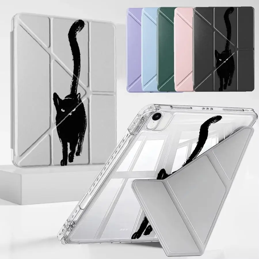 

Tablet Case For iPad Pro 11th 10th 9th 8th 7th 12.9inch Pro 2025 Mini 6 7 Air 4 5 M3 M2 1 2 M4 11inch Y-Fold Holder Cover Long