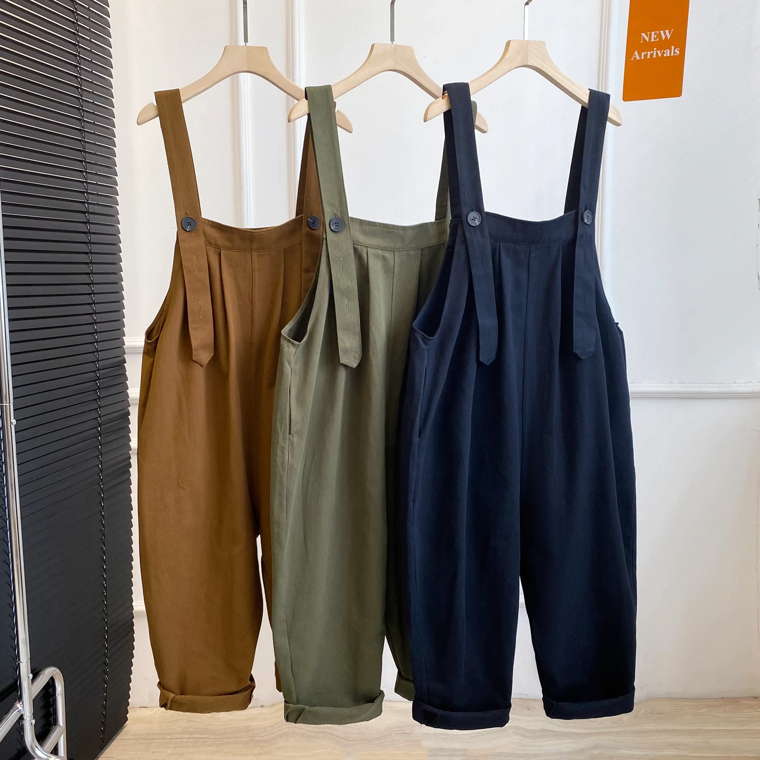 

Модные женские свободные комбинезоны большого размера, длинные брюки с высокой талией, удобные повседневные брюки-карго из смеси хлопка