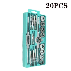 Metric Hand Tap e Die Set, Plugs de rosca, Ferramentas Straight Taper Reamer, M3-M12, 8 pcs, 12 pcs, 20pcs