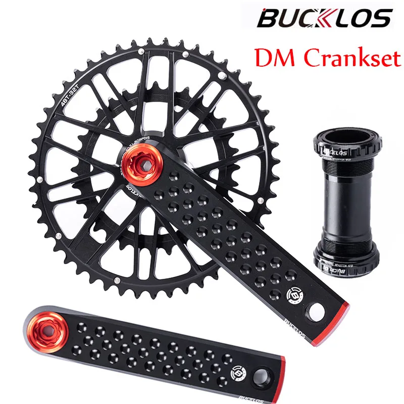 

BUCKLOS Bicycle Direct Mount Crankset CNC Gravel Road Bike Crankset 50T 48-32T Bike DM Crank DUB BB For SHIMANO 8/9/10/11S