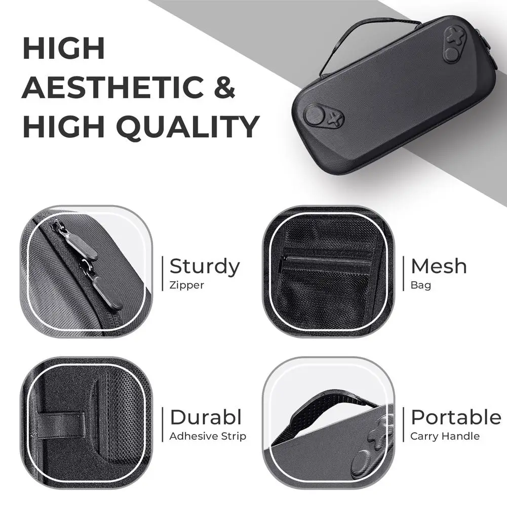 For ROG XBOX Ally Storage Case With Convenient Carrying Handle Portable Hard Case With Zipper For Handheld Game Consoles 3