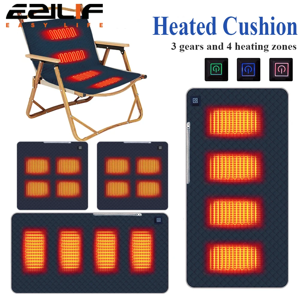 5V USB Sleeping Electric Heating Pad Heated Cushion Cold Resistant 3-Level Temperature for Outdoor Camping Heated Electric Mat
