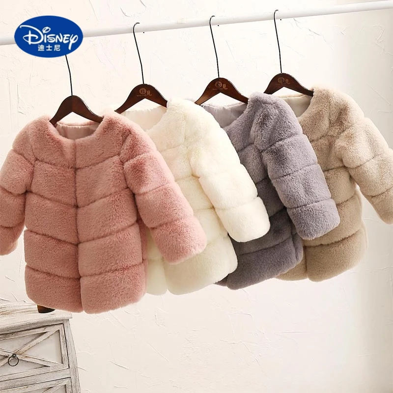 

Disney Kids' 2025 Patchwork Coat with Faux Beaver Fur | Thick Long Sleeve Short Jacket, Versatile Style for Boys & Girls