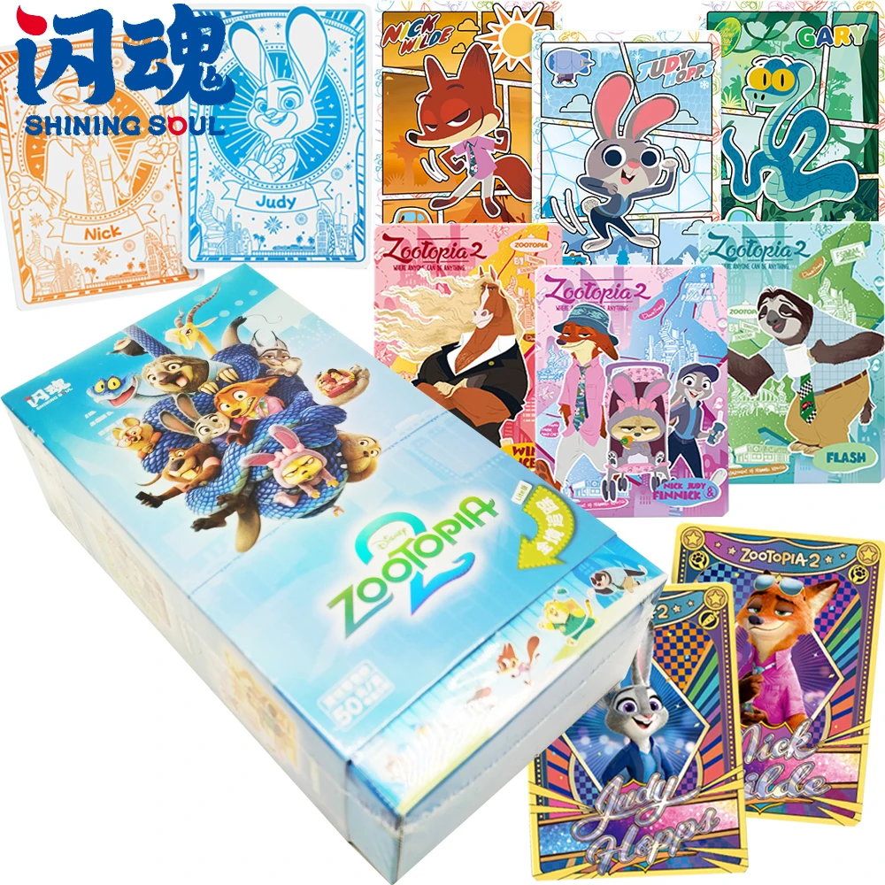 

SHINING SOUL оригинальные коллекционные карты Zootopia2 Lite версии американские классические популярные анимированные фильмы редкие ограниченные карты подарки