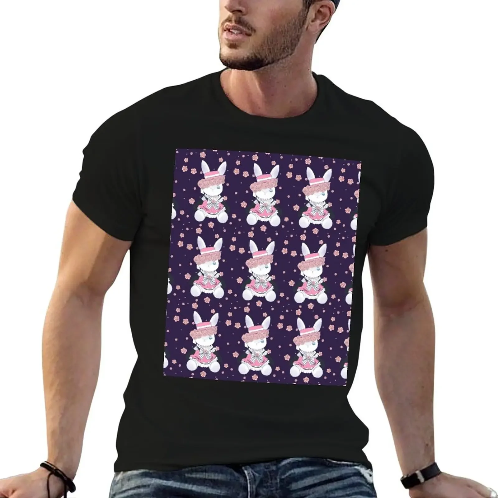 Rabbit (girl) Ciel (purple) T-Shirt summer clothes new edition graphic shirts mens t shirts pack