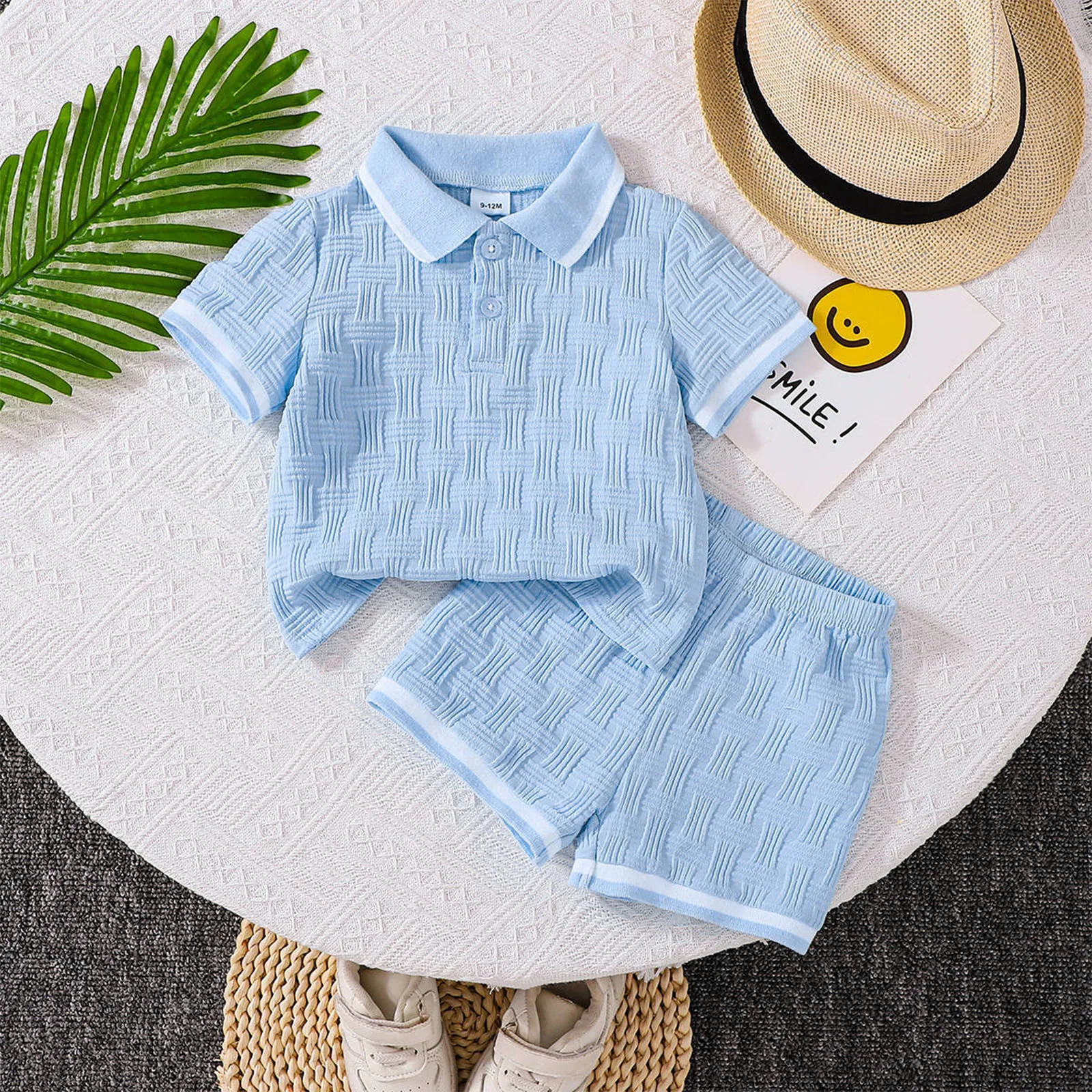 

Летний костюм для маленьких мальчиков, комплект для гольфа, жаккардовые топы с короткими рукавами и шортами для дня рождения, повседневной носки, пляжного отдыха