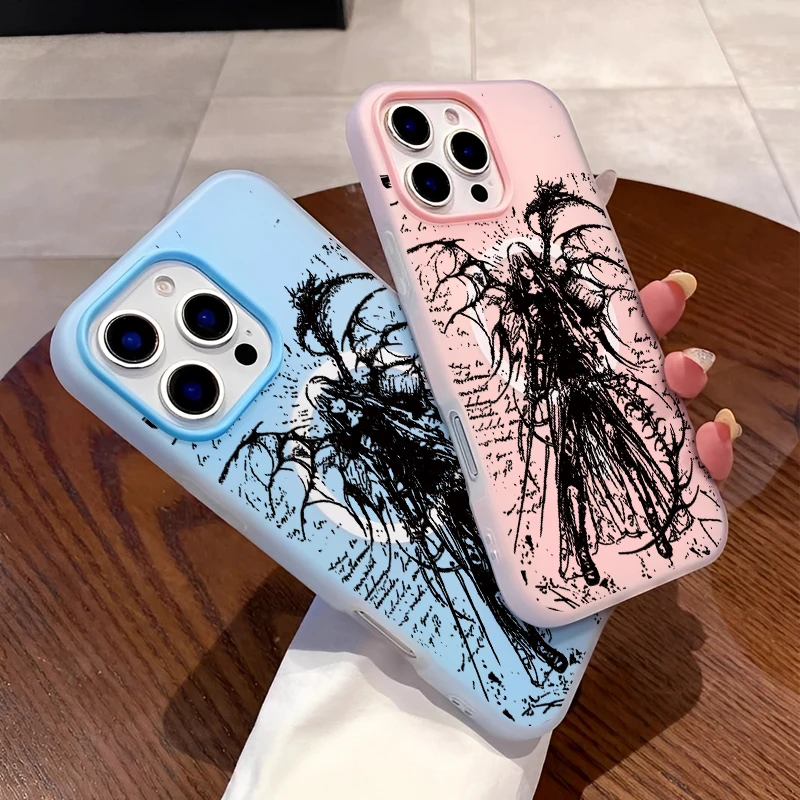 

Эстетизм, загадочный крутой чехол с рисунком персонажей комиксов для iPhone 16, 15, 14, 13, 12, 11, чехол для телефона ProMax, минималистичный чехол