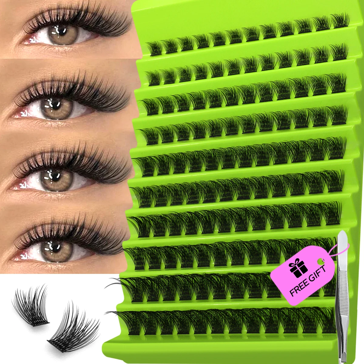 

Cluster Lashes Natural Eyelash extension Volume Individual Lashes Mixed Tray Faux Mink Lashes Cilias Makeup