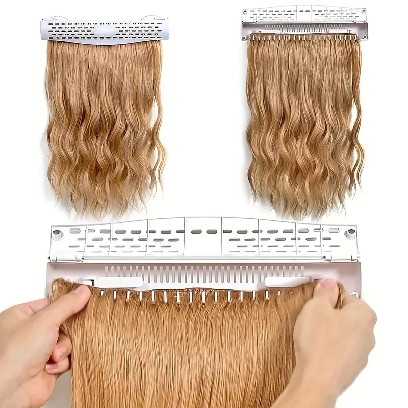 

Professional Holder and Drying Rack – Styling Tool for Weft, Clip-In, Tape-In with Adjustable Height for Easy Washing, Coloring