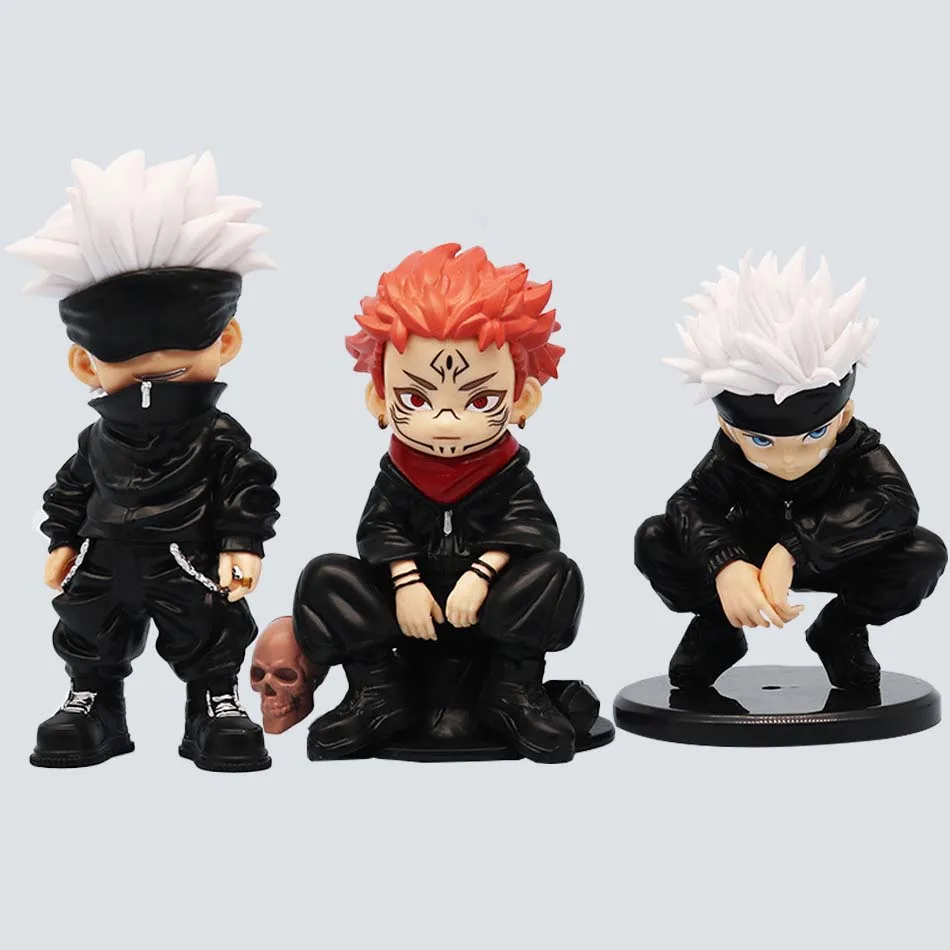 Jujutsu Kaisen Anime-Figur 3 Stile Satoru Gojo Actionfigur Schwurzwerfer Sukuna Figurine Sammlermodell Puppe Spielzeug