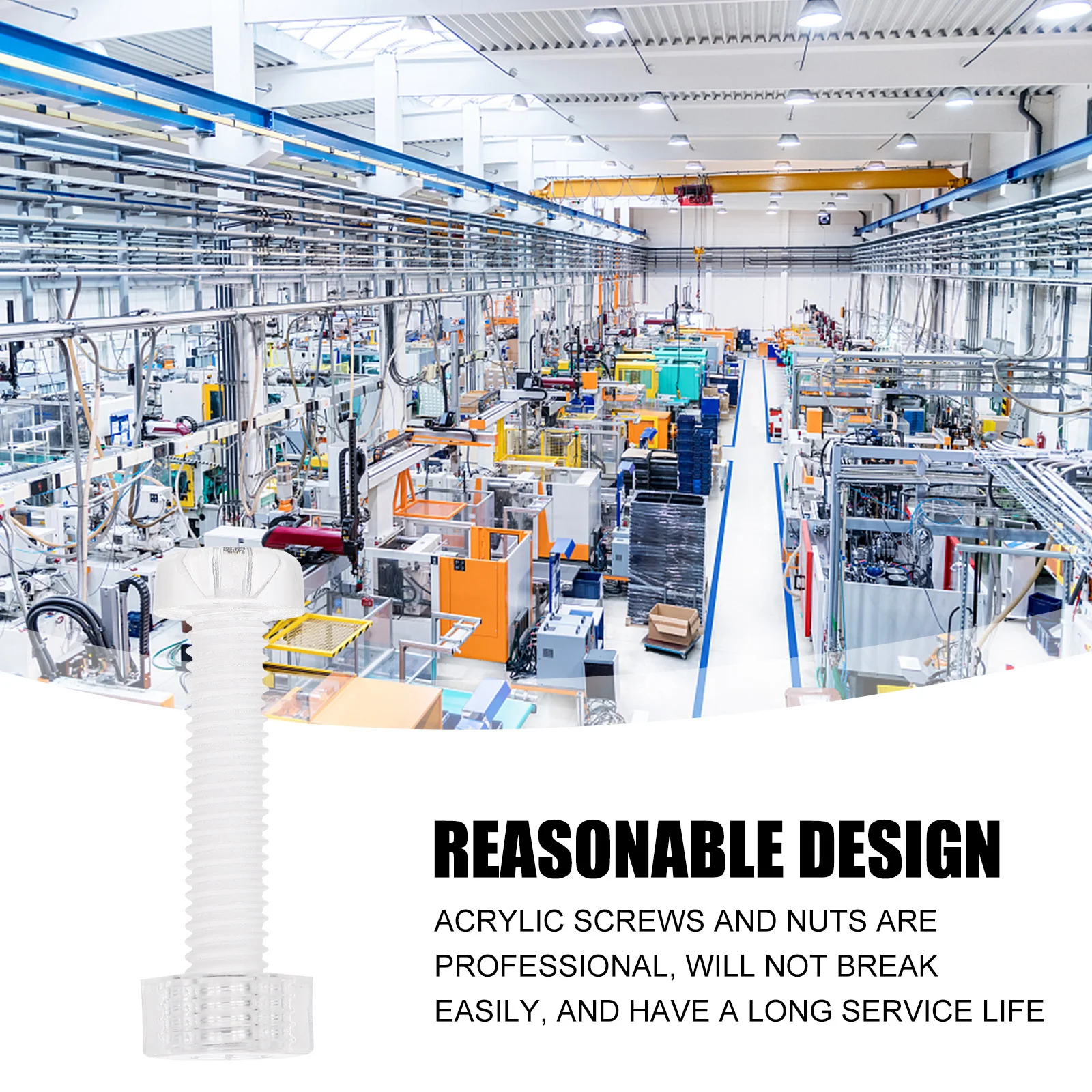 

30Pcs Acrylic Screws Nuts Kit Exquisite Craftsmanship Insulation Durable Fastening Solution Acrylic Screws Screw Nuts