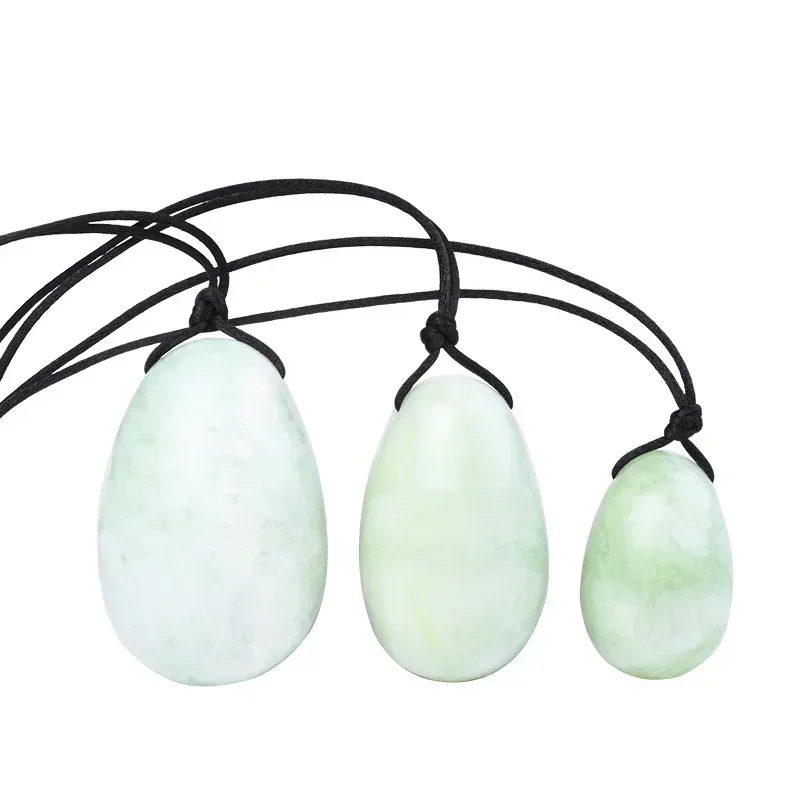 Natural Xiuyan Jade Yoni Egg Lady Kegel Fitness Apparatus Vaginal Muscle Tightening Ball Massager