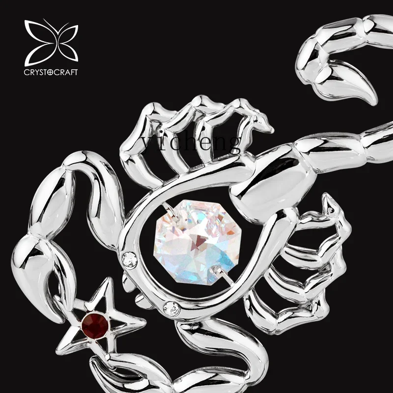 4-10 twelve constellations crystal music box rotatable movement clockwork living room decoration