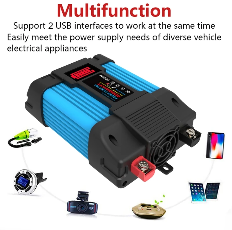 Power Modified Sine Wave Car Power Inverter  4000/6000W Power Inverter Solar Converter Dual USB for Mobile Phones Laptop