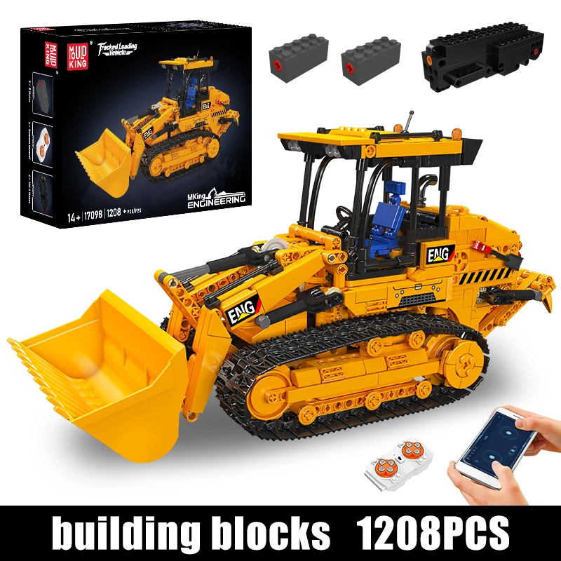 Mould King 17098 Technisches Auto-Spielzeug Der MOC RC Crawler Loader Baustein-Set Technik-LKW-Modell Bausteine für Kinder Weihnachtsgeschenk