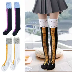 2025 Creative Funny 3D Printing Chicken Feet Socks Cotton Cute Chicken Feet Socks Calf Socks Halloween Gift Chicken Paw Stocking