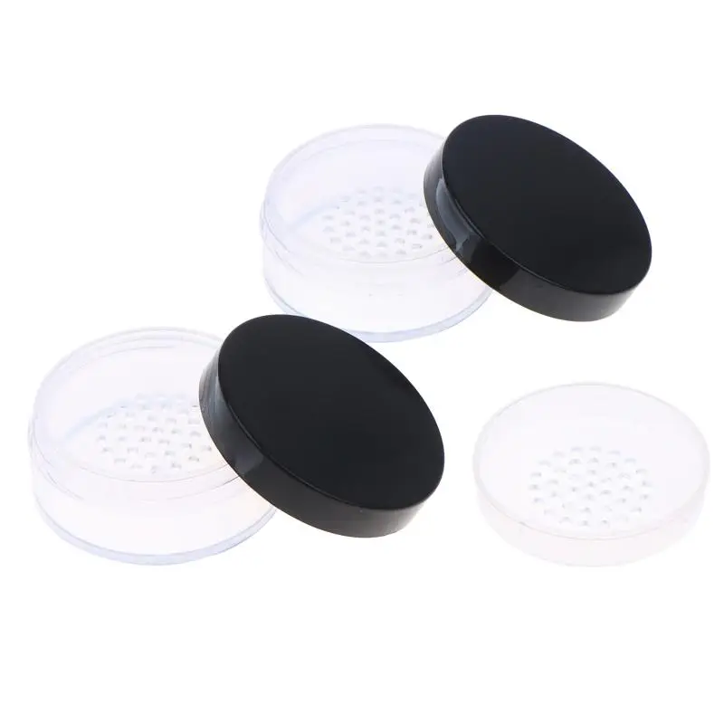 1 Stück Mini Tragbare Plastikbox 15g Nachfüllbare Pulver-Leerbox Handlicher Leertopf mit Sieb Reise-Make-up-Behälter Siebbehälter – Detail 3