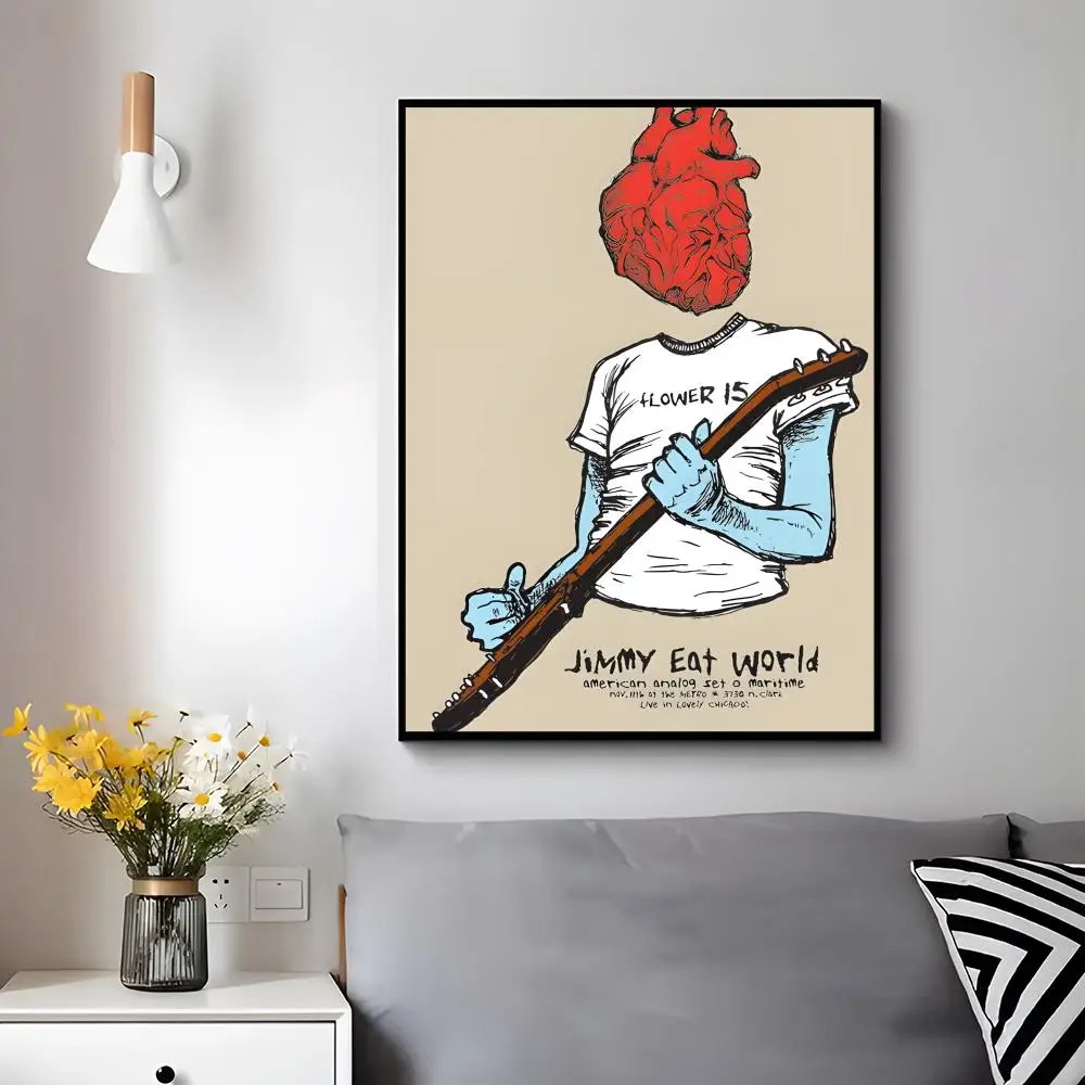 Alternative Rock Band J-jimmy Eat World Poster Trendy Aesthetic Wall Decor for Dorm & Bedroom