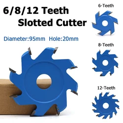 A circular da liga de alumínio viu a lâmina, cortando o disco para esculpir, U, painel V-Shaped, composto, carpintaria, esculpindo, 6, 8, 12 dentes, 95x20mm