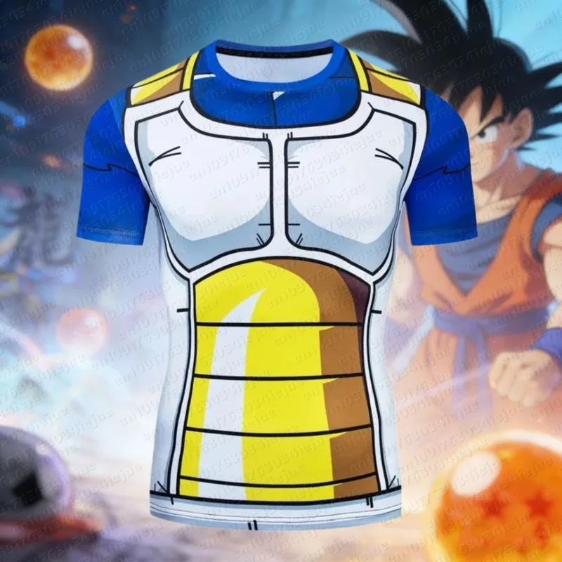 2026 Anime Dragon Ball Goku Print T-Shirts Cartoon-Shirt Sommer Atmungsaktives T-Shirt und Bequeme T-Shirts Herrenbekleidung Oberteile