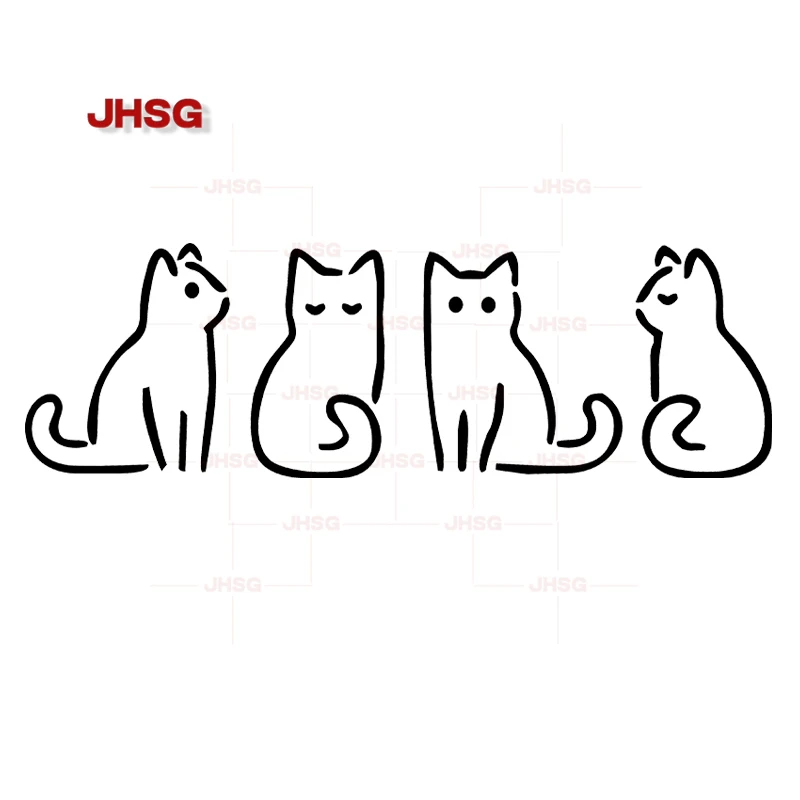 

Cute Cat car window sticker, animal cat decal car window bumper sticker, car exterior decoration accessories