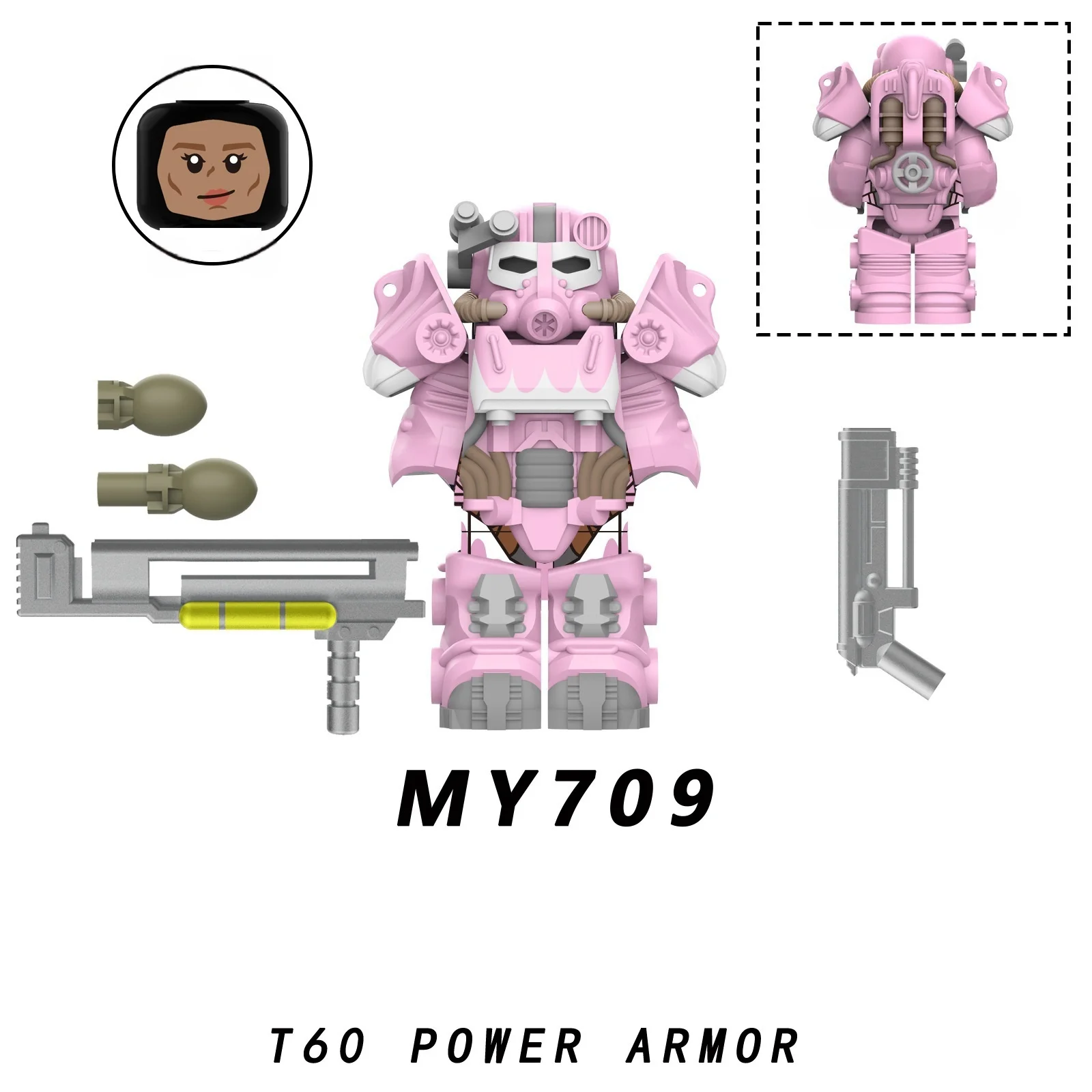 Fallout Games Bricks Doll Lucy Maximus Maclean Cooper Howard T60 Power Armor Mini Action Figure Model Toy Building Blocks Gifts