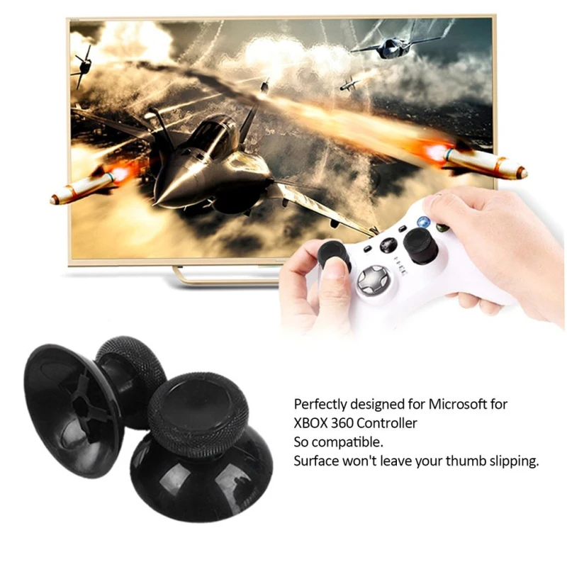 2 Pieces 3D Analog Thumbstick Thumb Stick Mushroom Joystick Cover For Series X S Controller