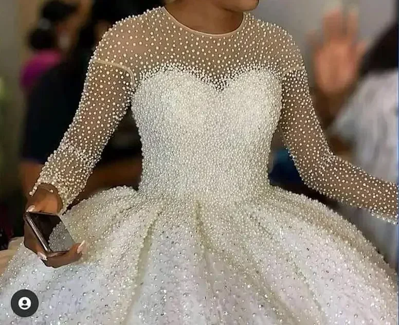 

Customized New Fashion High Quality Custom Party Girl All Bead Customize Made Bride Bridal Wedding Dresses