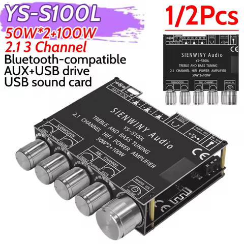 YS-S100L 50WX2 100W CS8673E Amplifier Board Bluetooth 5.1 DIY Home Audio 2.1 3 Channel Audio Stereo Subwoofer Amplifier Board