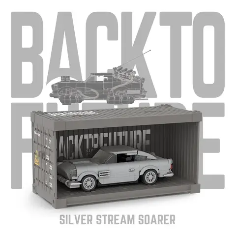 MOC Containerbil Tillbaka till framtiden-serien Kompatibel 10300 Byggstenar Pussel Dekoration Bil Klossar Konstruera Leksaker Presenter 12 best sales tillbaka framtida tågmodell - №10