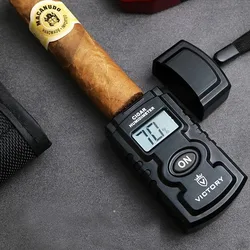 Portable Digital Humidometer for Cigars That Measures Internal Humidity Levels W Needle Accurate Reading for Cigar Enthusiasts