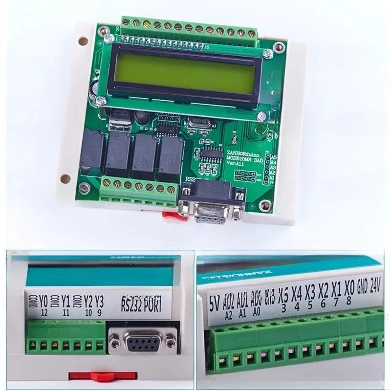 PLC 10MR 10MT for Arduino UNO 2560, AD DA Controller Board Relay or Transistor Development Board