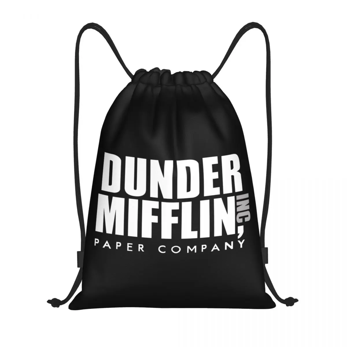 

Custom The Office TV Show Dunder Mifflin Paper Company Drawstring Bags for Shopping Yoga Backpacks Men Women Sports Gym Sackpack