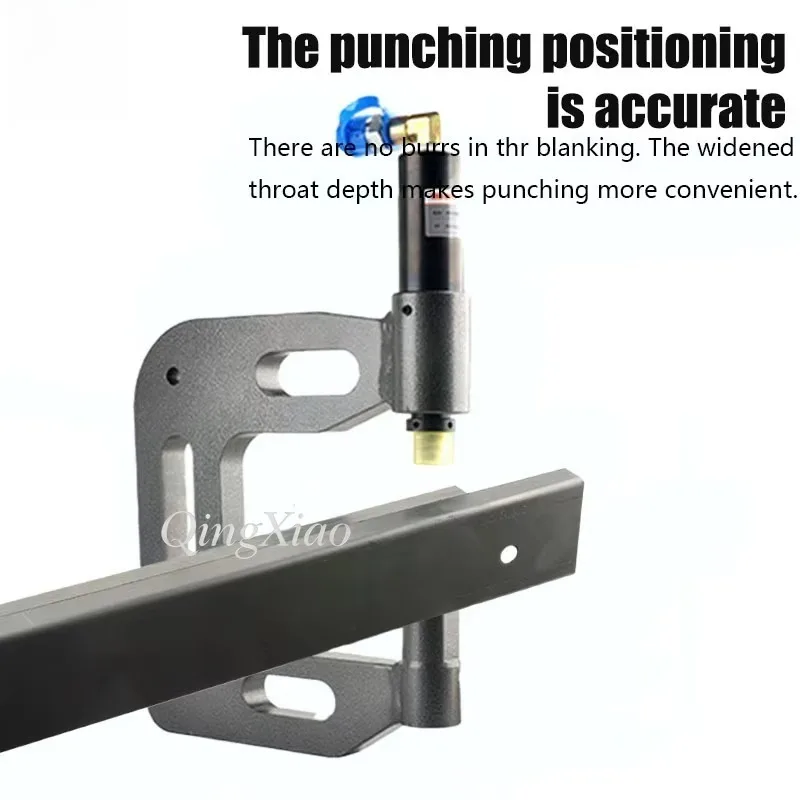 Split Type Long Throat Hydraulic Knockout Punch For Stainless Steel Galvanized C Z Channel Cable Tray No Drill Overhead Work