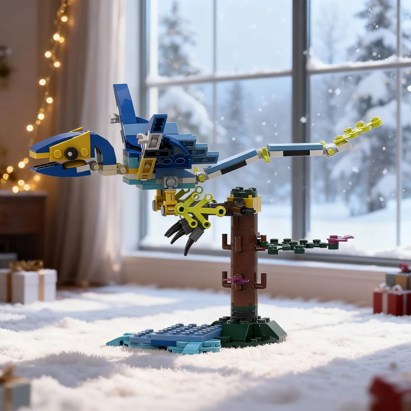 262 Piezas MOC Creator 3 en 1, Modelo de Archaeopteryx, Juguetes de Construcción, Regalos de Navidad, Bloques de Construcción, Educación DIY, Idea Creativa