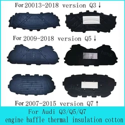 For Audi Q3/Q5/Q7 front hood lining lining Q3/Q5/Q7 engine baffle thermal insulation cotton 2006-2018edition models