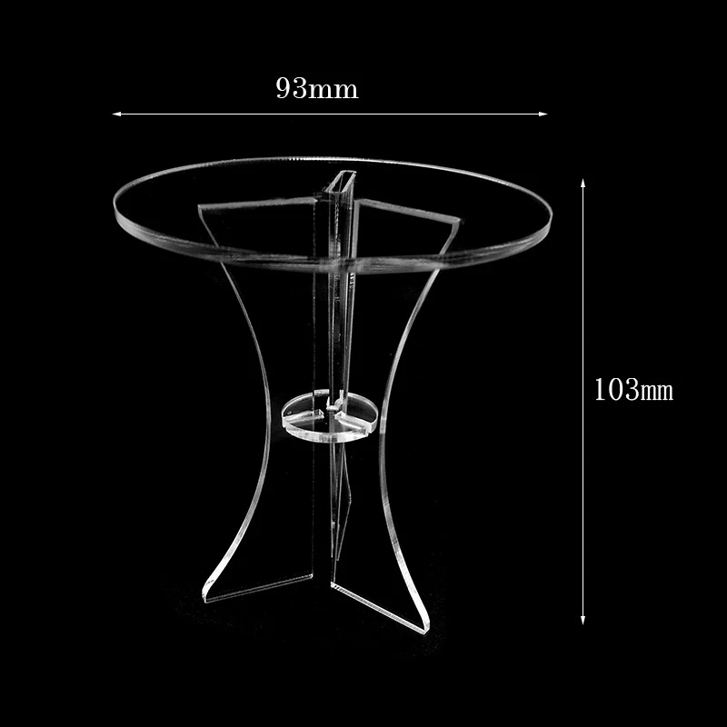 Miniatura Acrílica Clear Coffee Table, DIY Dollhouse, Móveis Acessórios, 1:6