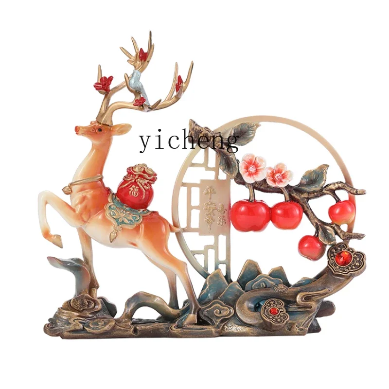 

ZK New Chinese Style Ping An Xi Le Lu Lucky Persimmon Home High-End Living Room TV Cabinet Decorations Decoration