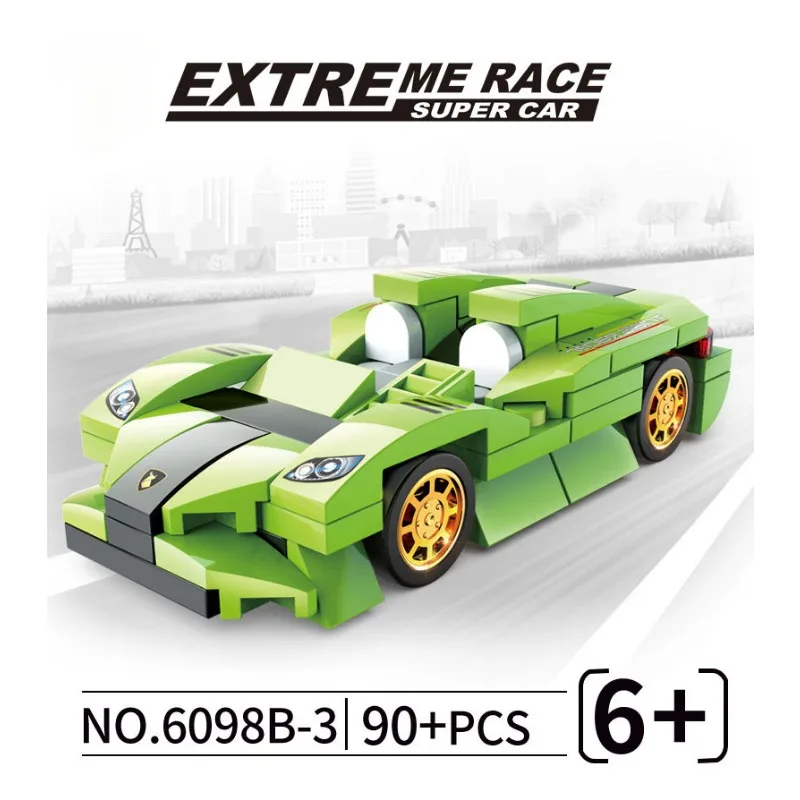 

Детская креативная сборная строительная игрушка, военный танк, городской гоночный автомобиль, модель электросамоса, подарок на праздник для мальчика