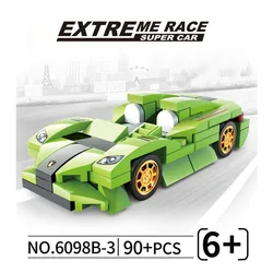 Children's Creative Assembly Building Toy Military Tank City Racing Car Electric Bus Model Boy Holiday Gift