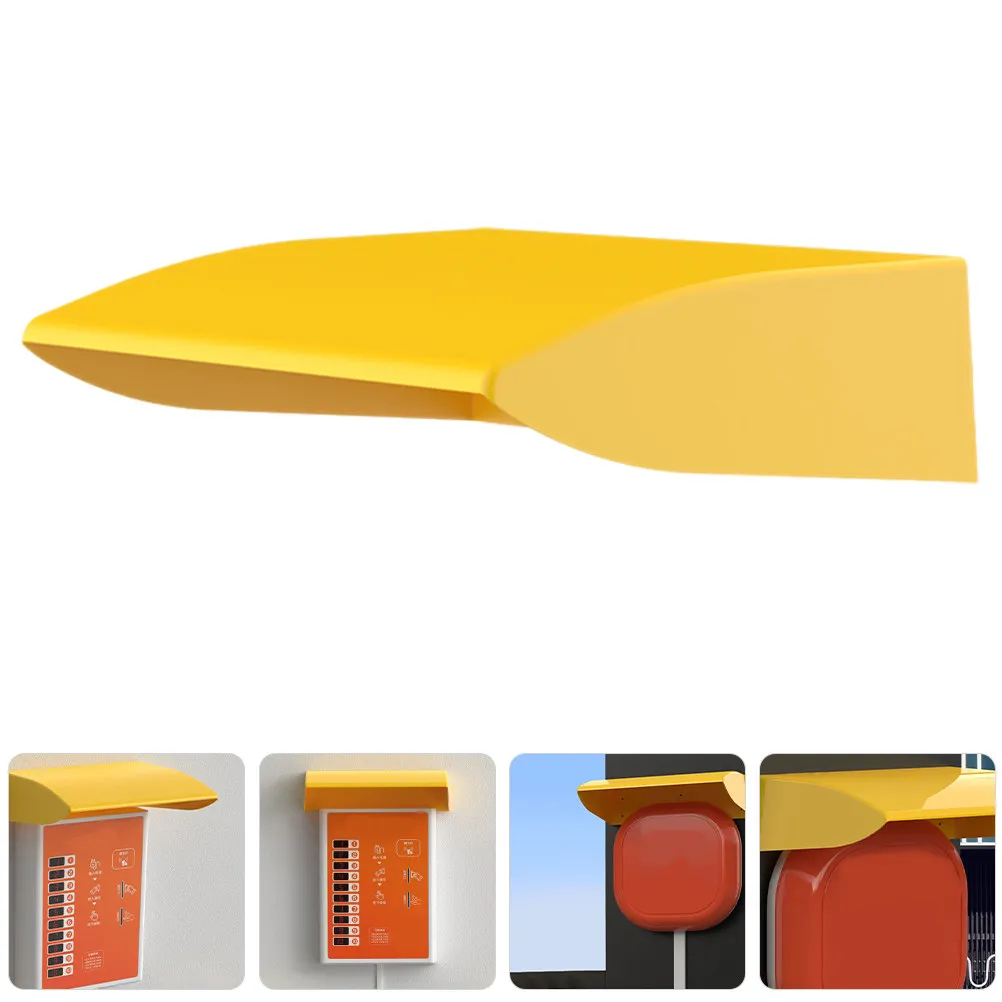 

Electric Vehicle Charging Post Roof Yellow Outdoor Waterproof ABS Protective Canopy Shelter for Charging Station Rain Cover