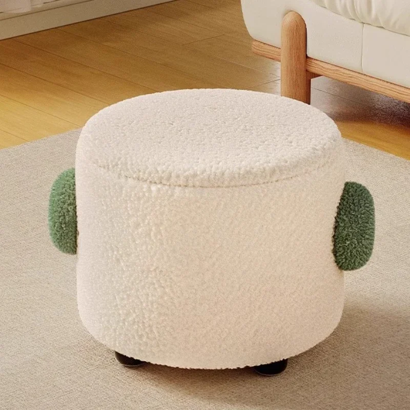 

home Furniture Likable High End Bedroom Living Room Small Chair Solid Wood Shoe Seat Footrest Puffs Stool Ottoman Stools Lovable