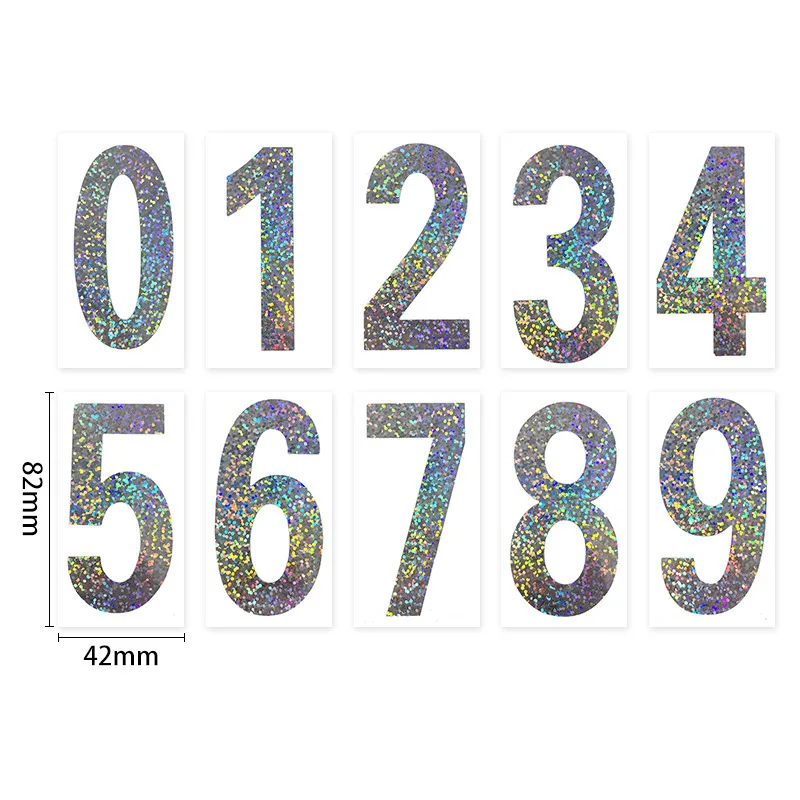 

3 Sheets Reflective Number Stickers Heat Resistant Waterproof PVC Decals for Mailbox Trash Can Outdoor Address Sign Numbers